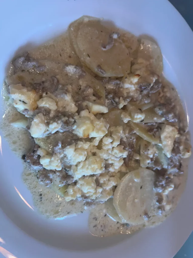 Histaminarmer Kartoffelauflauf mit Schafskäse 