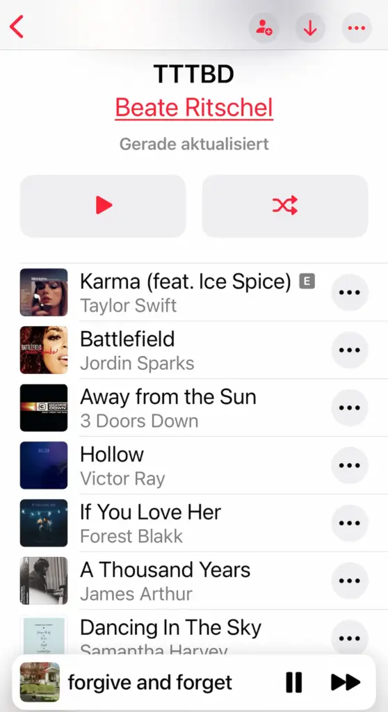 Three Things To Be Done; Playlist