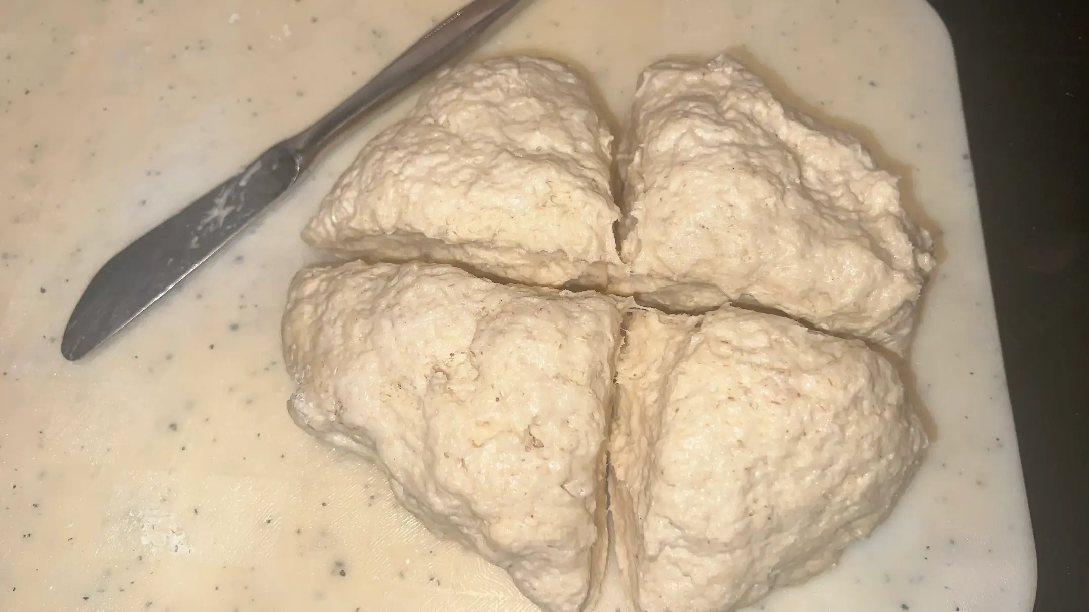 Burger-Bun-Teig portionieren